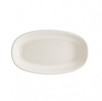 BANDEJA OVAL GRANDE PORCELANA BLANCA - 24x14,2x2 CM