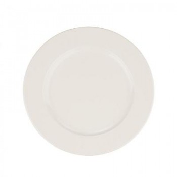 PLATO LLANO BONNA BANQUET PORCELANA BLANCA - 25 CM