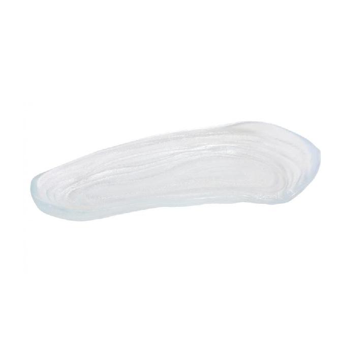 BANDEJA TRANSPARENTE DE CRISTAL - 33x18x4 CM