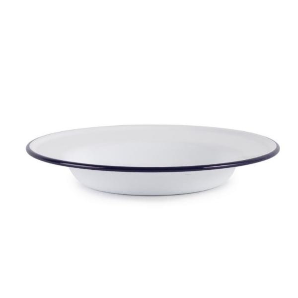 PLATO HONDO ACERO ESMALTADO TRADICIONAL MARCA OLYMPIA - 24,5 CM
