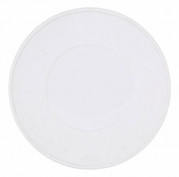 PLATO DE PRESENTACIÓN PORCELANA BLANCA COLECCIÓN CÁNTABRO - 32x3,5 CM