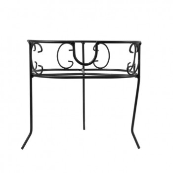 PEDESTAL NEGRO METÁLICO PARA BUFFET Y EXPOSICIÓN - 21x21x19 CM