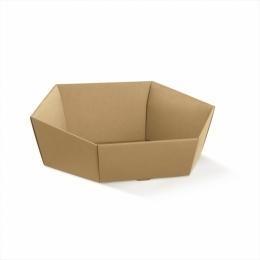 CESTA HEXAGONAL KRAFT CATERING - 38x30x10 CM