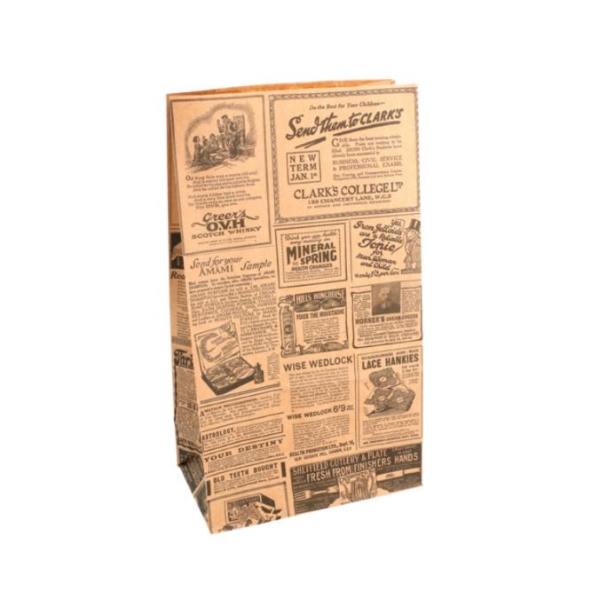 SACO SOS KRAFT NEWS - 14+8x24 CM (250 Unidades)