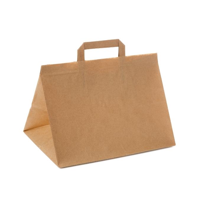 BOLSA KRAFT ASA PLANA - 26+21x29 CM (250 Unidades)