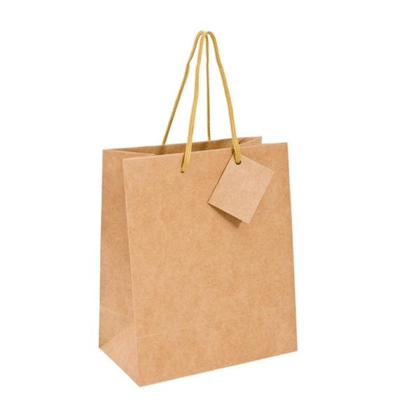BOLSA KRAFTCON ASA CORDÓN - 19+10x27 CM