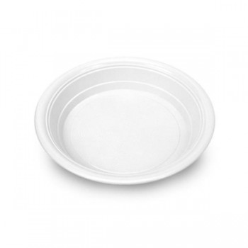 PLATO BLANCO HONDO REUTILIZABLE 20 USOS UNE 53928 - 20,5 CM