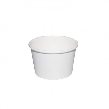 TARRINA BLANCA DE PAPEL PARA HELADO - 80 ML