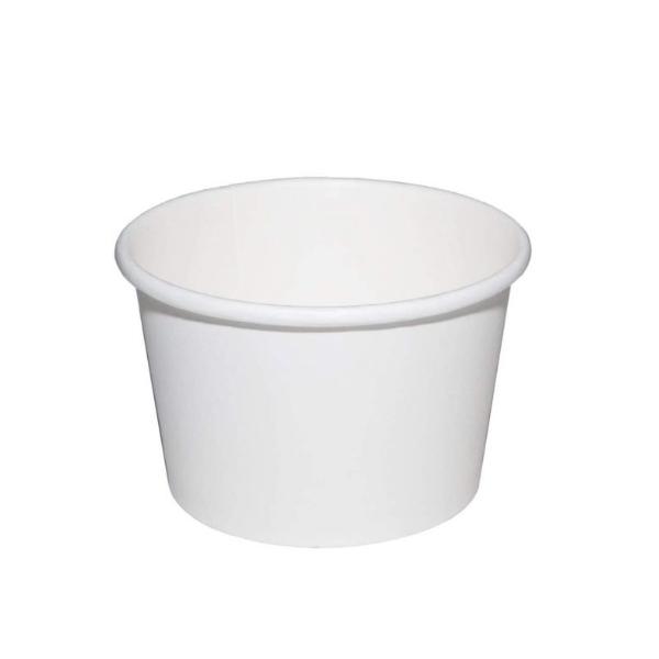 TARRINA BLANCA DE PAPEL PARA HELADO - 120 ML
