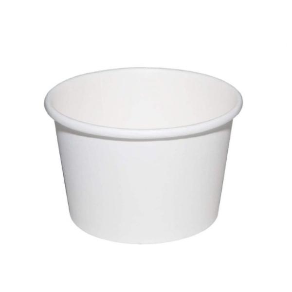 TARRINA BLANCA DE PAPEL PARA HELADO - 160 ML (1400 Unidades)