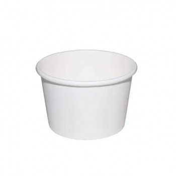 TARRINA BLANCA DE PAPEL PARA HELADO - 230 ML