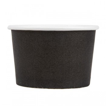 TARRINA NEGRA DE PAPEL PARA HELADO - 150 ML