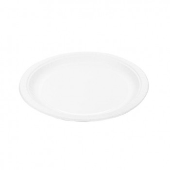 PLATO REDONDO BLANCO DE CARTÓN - 23 CM