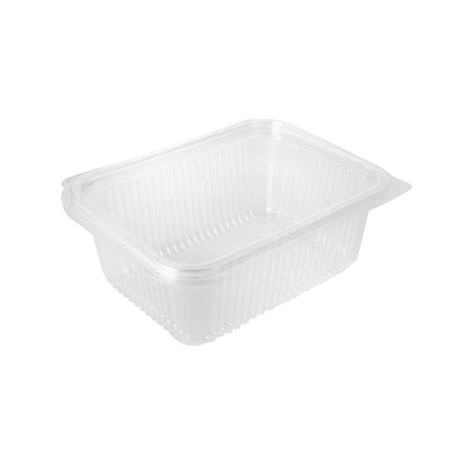 ENVASE TRANSPARENTE CON TAPA BISAGRA BIODEGRADABLE - 1 L (400 Unidades)