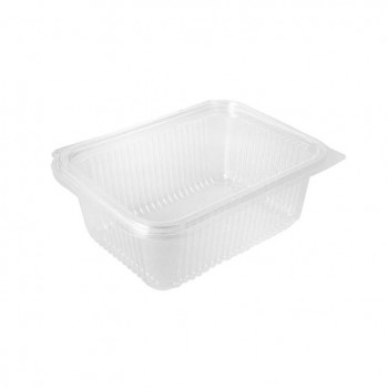 ENVASE TRANSPARENTE CON TAPA BISAGRA BIODEGRADABLE - 1 L