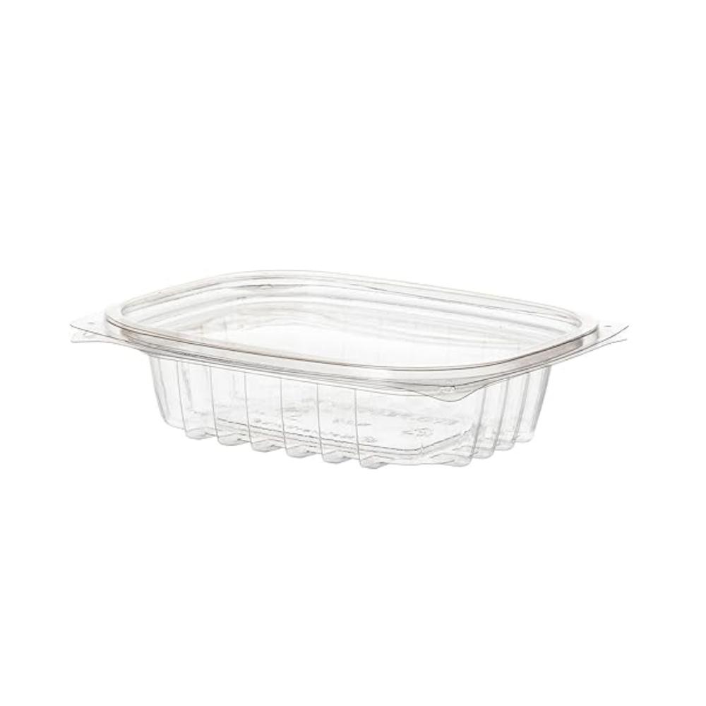 BARQUITA CON TAPA TRANSPARENTES DE PLA COMPOSTABLES - 235 ML (300 Unidades)