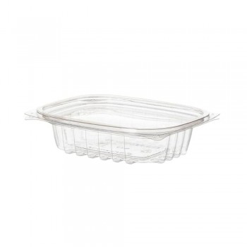 BARQUITA CON TAPA TRANSPARENTES DE PLA COMPOSTABLES - 235 ML