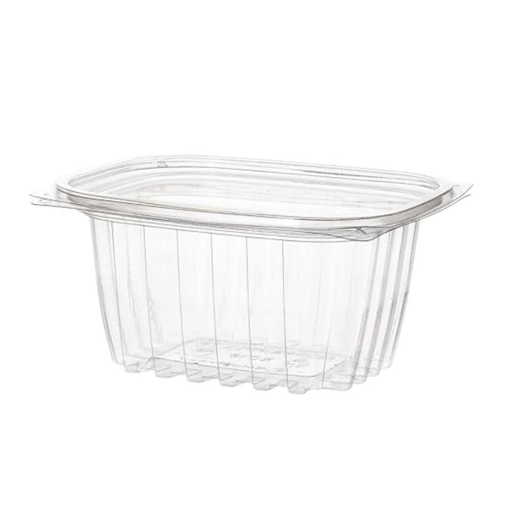 BARQUITA CON TAPA TRANSPARENTES DE PLA COMPOSTABLE - 480 ML