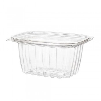 BARQUITA CON TAPA TRANSPARENTES DE PLA COMPOSTABLE - 480 ML
