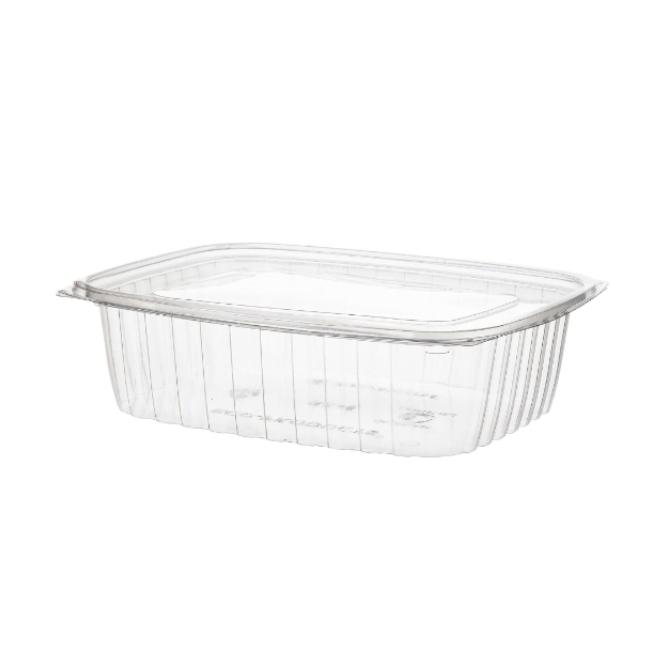 BARQUITA CON TAPA TRANSPARENTE DE PLA COMPOSTABLE - 1,42 L (200 Unidades)