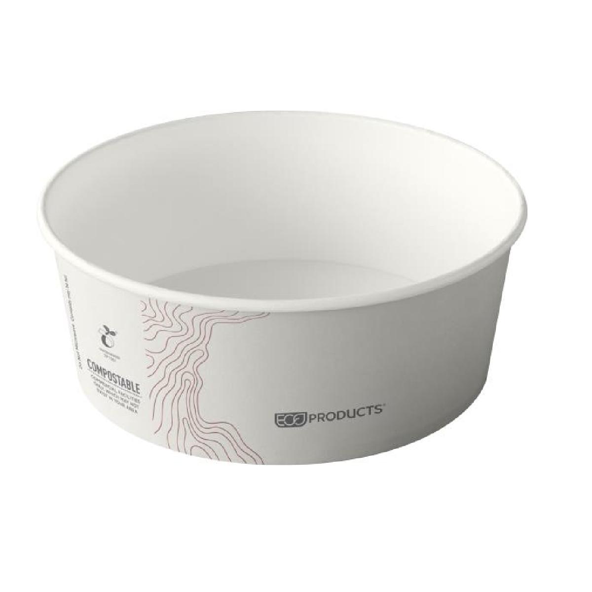 BASE ENSALADERA DE PAPEL RECUBIERTO PLA COMPOSTABLE - 1,620 L (300 Unidades)