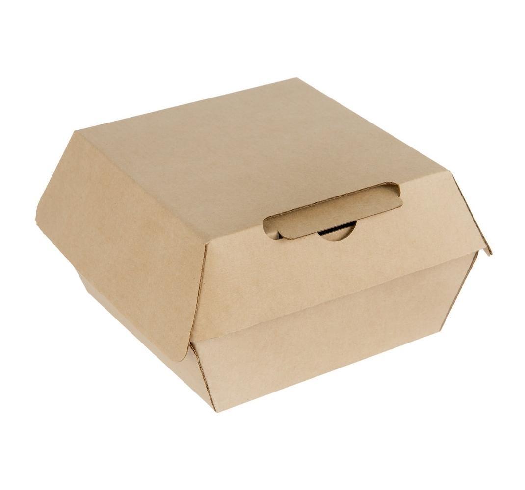 CAJA KRAFT PARA MENÚS CALIENTES Y FRÍOS OUTLET - 14/10x13/10X7 CM (600 Unidades)