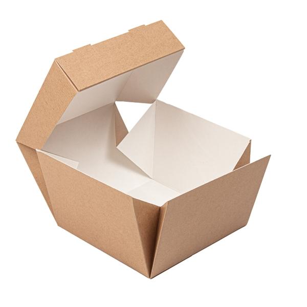 CAJA HAMBURGUESA APERTURA FLOR NANOMICRO THEPACK - 15,5x15,5x11,5 CM (300 Unidades)