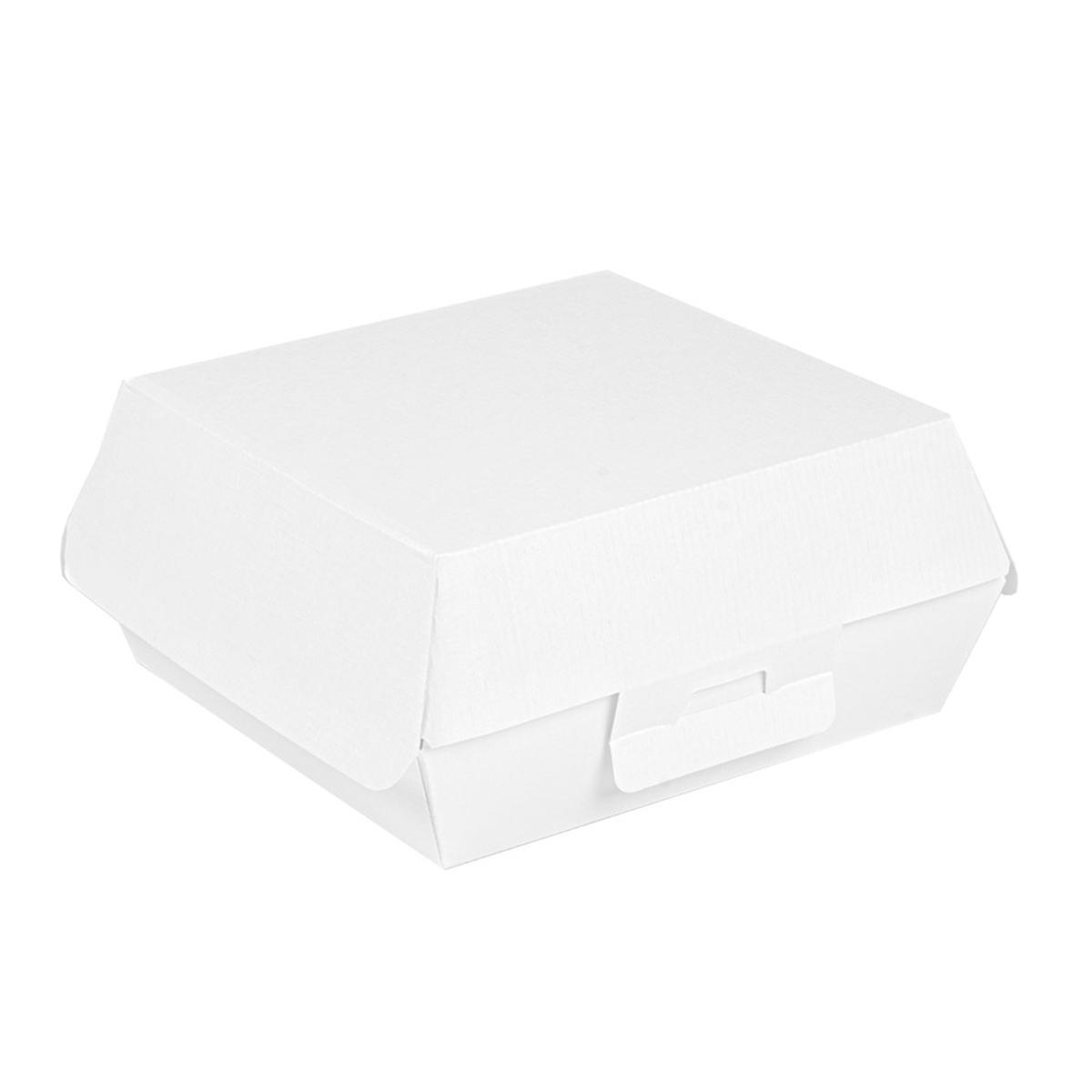 CAJA BLANCA PARA HAMBURGUESA THEPACK - 15/11,5x14/11,5x6 CM (500 Unidades)