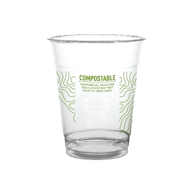 VASO COMPOSTABLE DE PLA COMPOSTABLE PARA BEBIDAS FRÍAS - 360 ML