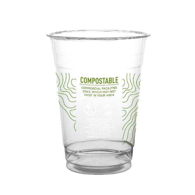 VASO COMPOSTABLE DE PLA PARA BEBIDA FRÍAS - 480 ML