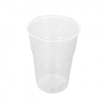 VASO TRANSPARENTE PLA COMPOSTABLE CON ESCALÓN PARA BEBIDA FRÍAS - 575 ML
