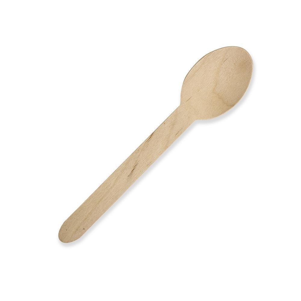 CUCHARA DE MADERA ACABADO NATURAL - 16 CM (250 Unidades)