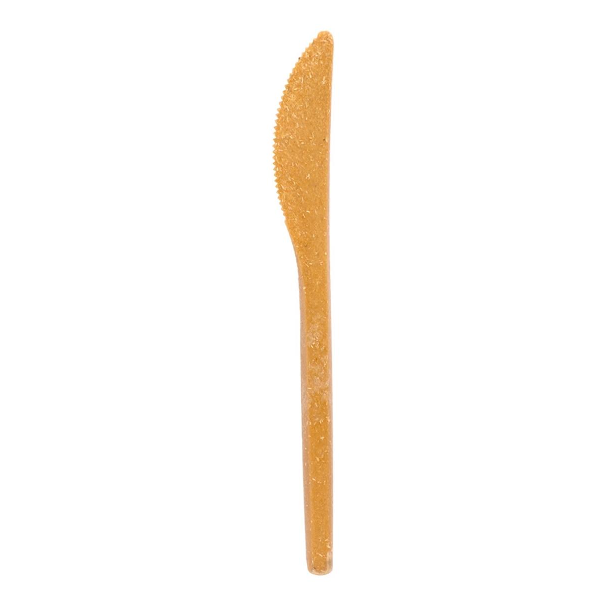 CUCHILLO REUSABLE DE FIBRA DE MADERA NATURAL 20 USOS - 17 CM (480 Unidades)