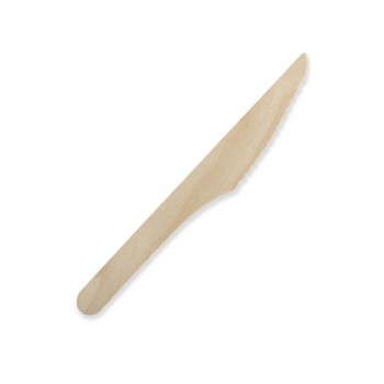 CUCHILLO DE MADERA  ACABADO NATURAL - 16 CM