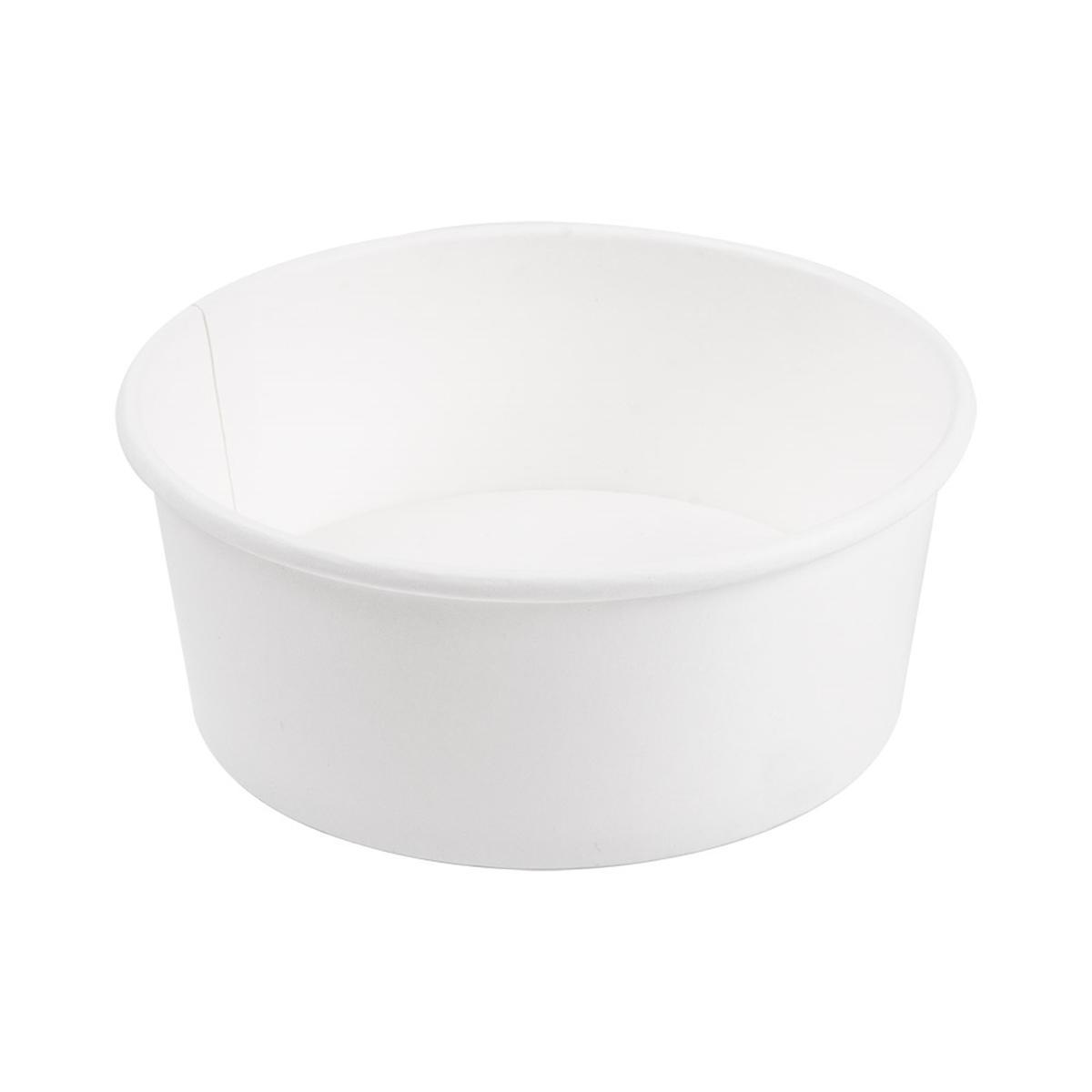 BASE ENSALADERA BLANCA DE CARTÓN - 750 ML (500 Unidades)