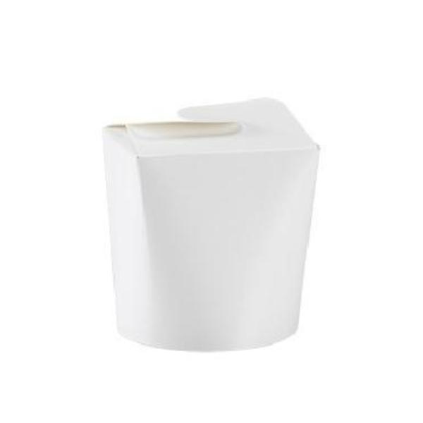 ENVASE PAPEL BLANCO TAKE AWAY CON SOLAPAS - 480 ML (12500 Unidades)