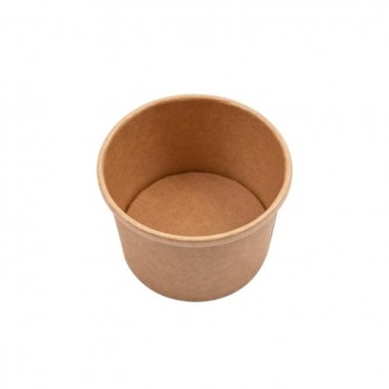 COMBO SOUP TO GO: TARRINA Y TAPA DE PAPEL ACABADO KRAFT - 240 ML