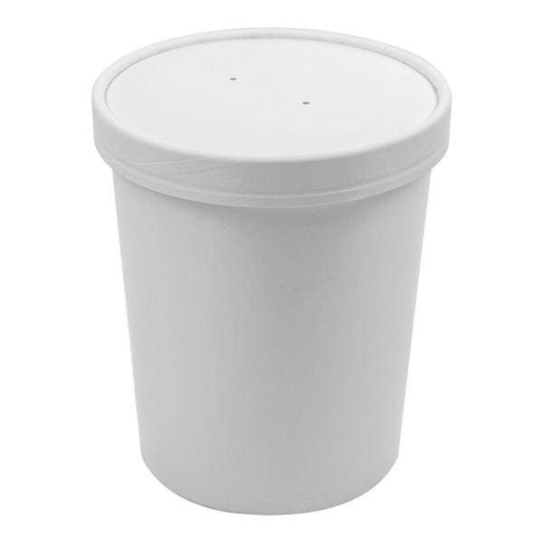 COMBO SOUP TO GO: TARRINA Y TAPA PAPEL BLANCAS - 960 ML
