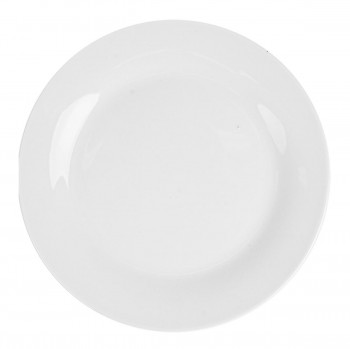 PLATO LLANO PORCELANA BLANCA COLECCIÓN MONARCH - 23 CM